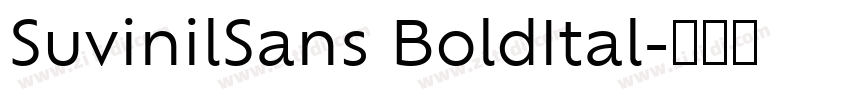 SuvinilSans BoldItal字体转换